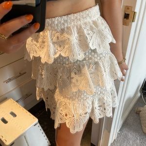 White Summery Floral Skirt